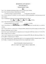 Đề 2 kiểm tra giữa học kỳ I môn Hóa học 11 thời gian làm bài 45 phút